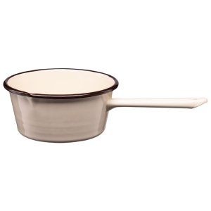 Rondel emaliowany z rączką GORDON 16cm/1,0l krem